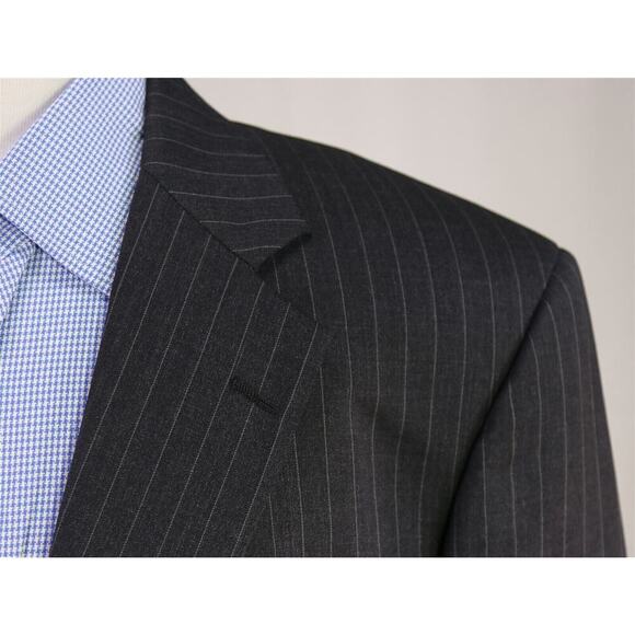 Brooks Brothers Made in USA Recent Gray Pinstripe 2-Btn Suit Blazer Jacket 43L - Picture 4 of 9